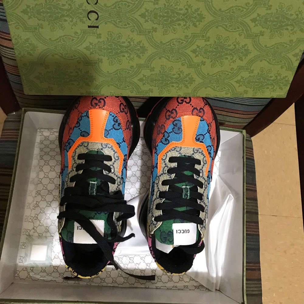 Authentic Gucci Rhyton Sneakers - Picture 7 of 12